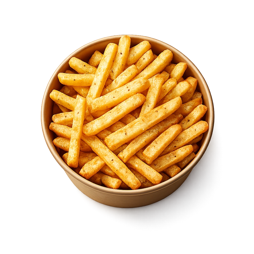 Crispy frozen French fries made from premium potatoes