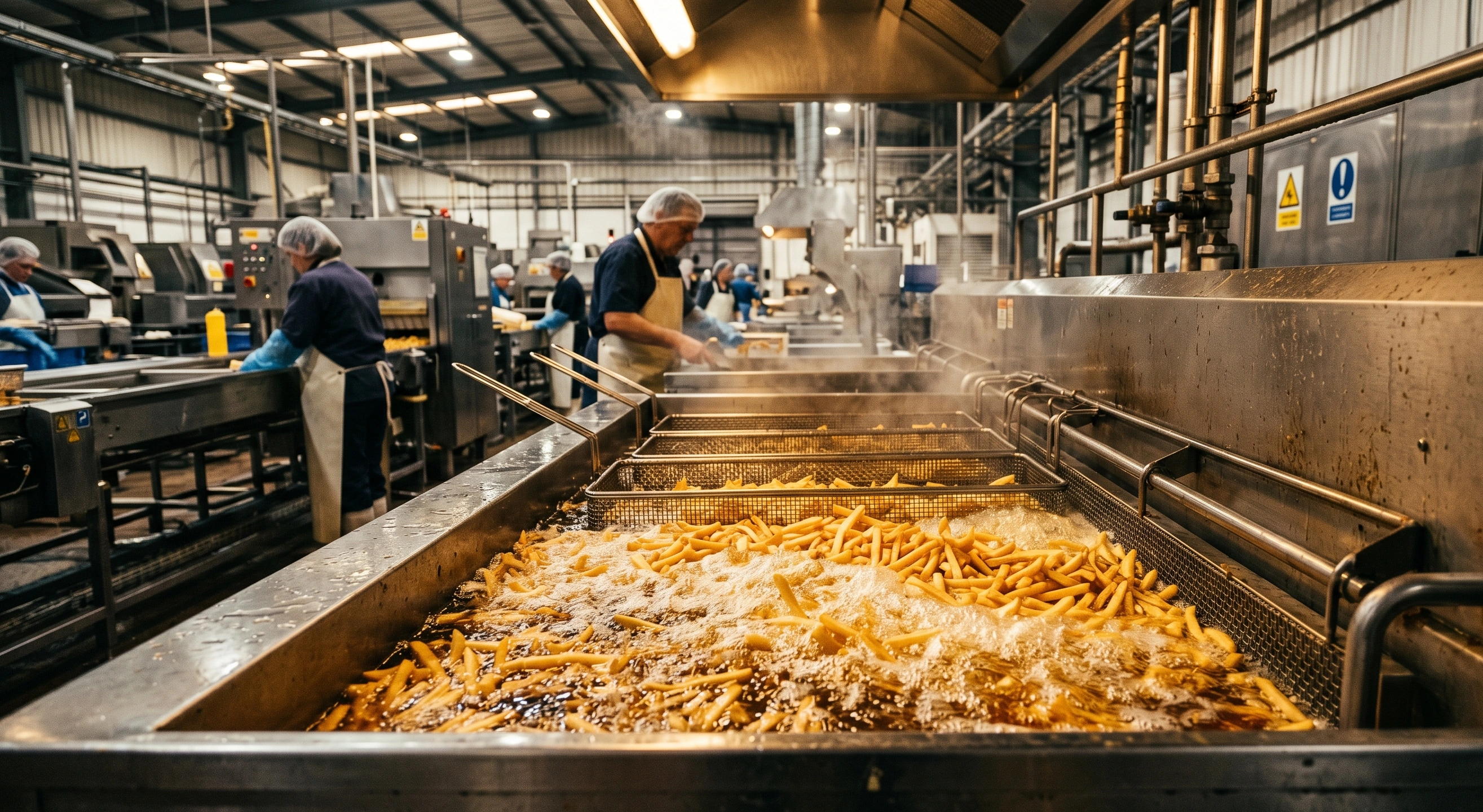 Light frying process for crispy texture