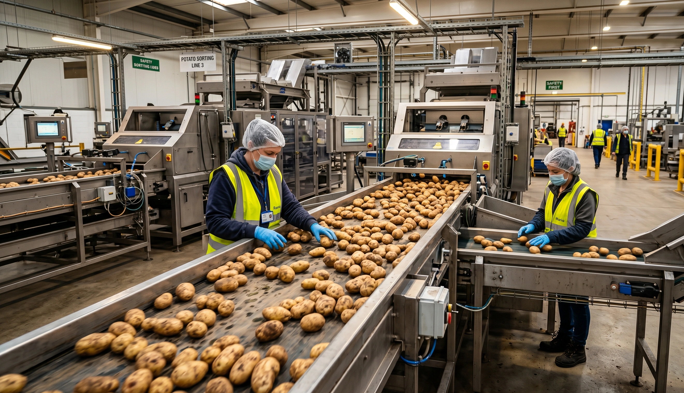 Potato selection step for uniform quality